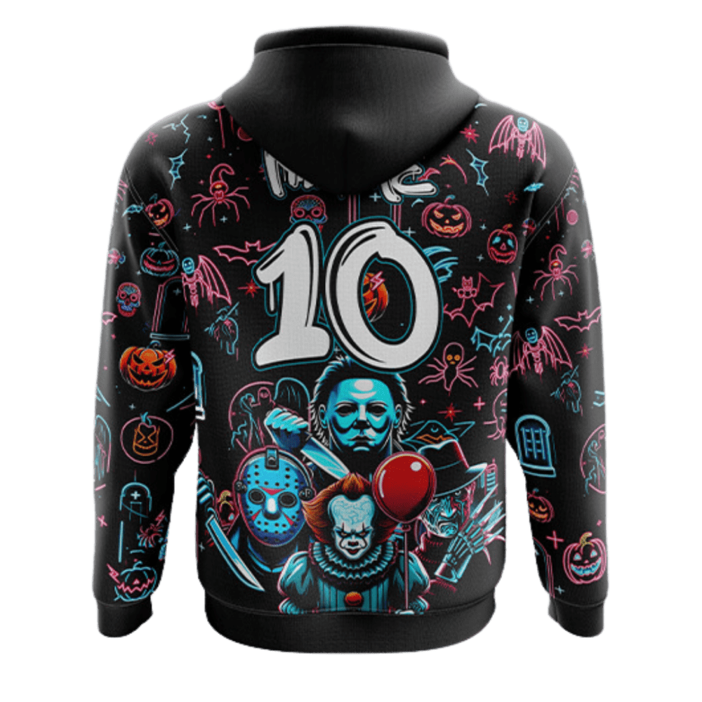 Horror Mashup Neon Hoodie - Image 2